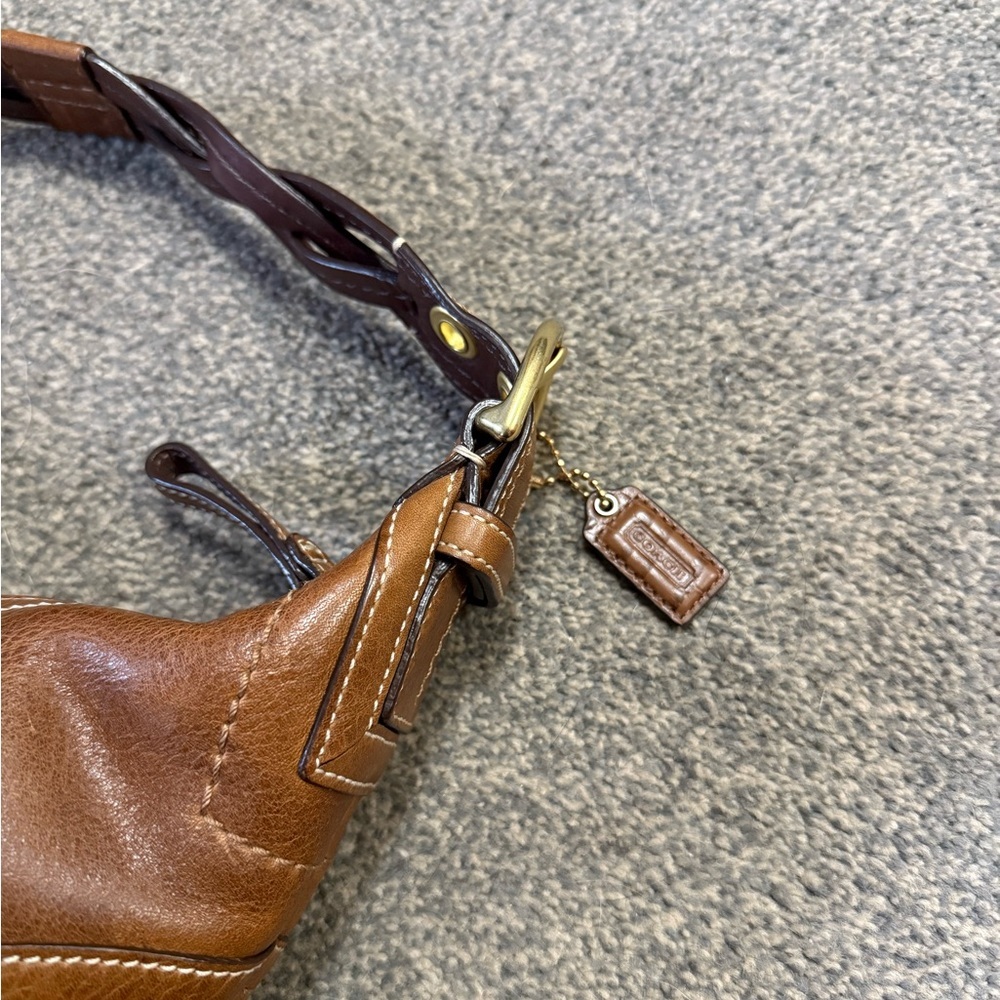 Rare Vintage Coach Tobacco Brown Leather Soho 10042 Leather Shoulder Bag Y2K - Picture 3 of 6